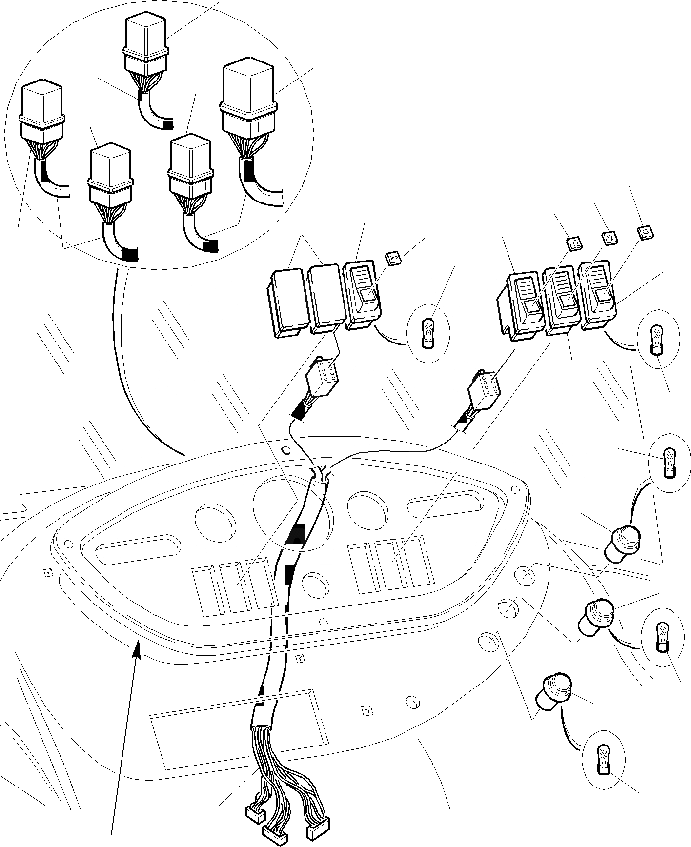 Схема запчастей Komatsu WB97S-2 - ПРИБОРН. ПАНЕЛЬ (/) КОМПОНЕНТЫ ДВИГАТЕЛЯ И ЭЛЕКТРИКА