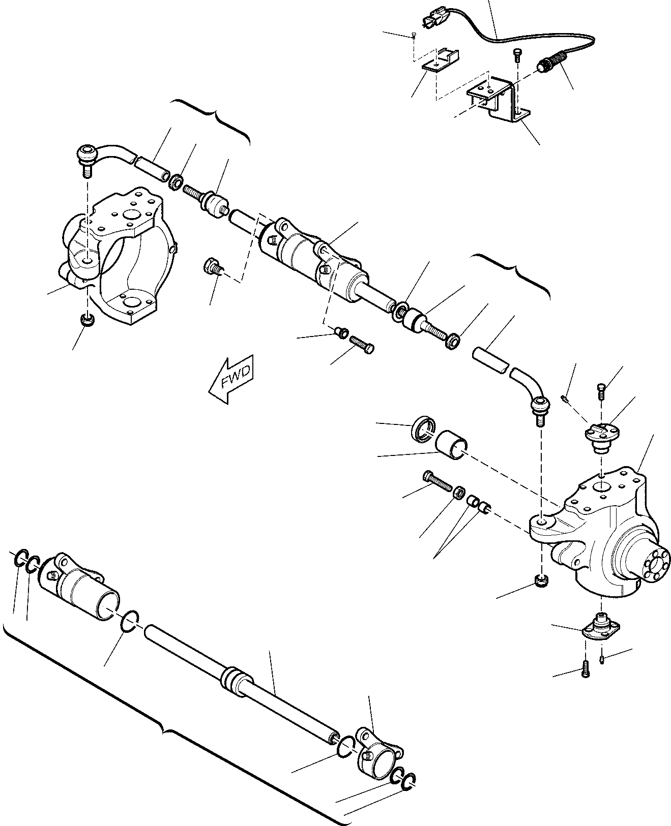 Схема запчастей Komatsu WB97S-2 - ЗАДН. МОСТ (/) РАМА