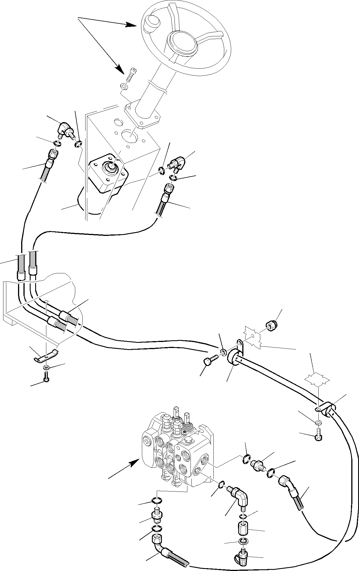 Схема запчастей Komatsu WB97S-2 - ГИДРОЛИНИЯ (РУЛЕВ. УПРАВЛЕНИЕ ЛИНИЯ) (/) ГИДРАВЛИКА РАБОЧЕЕ ОБОРУДОВАНИЕ