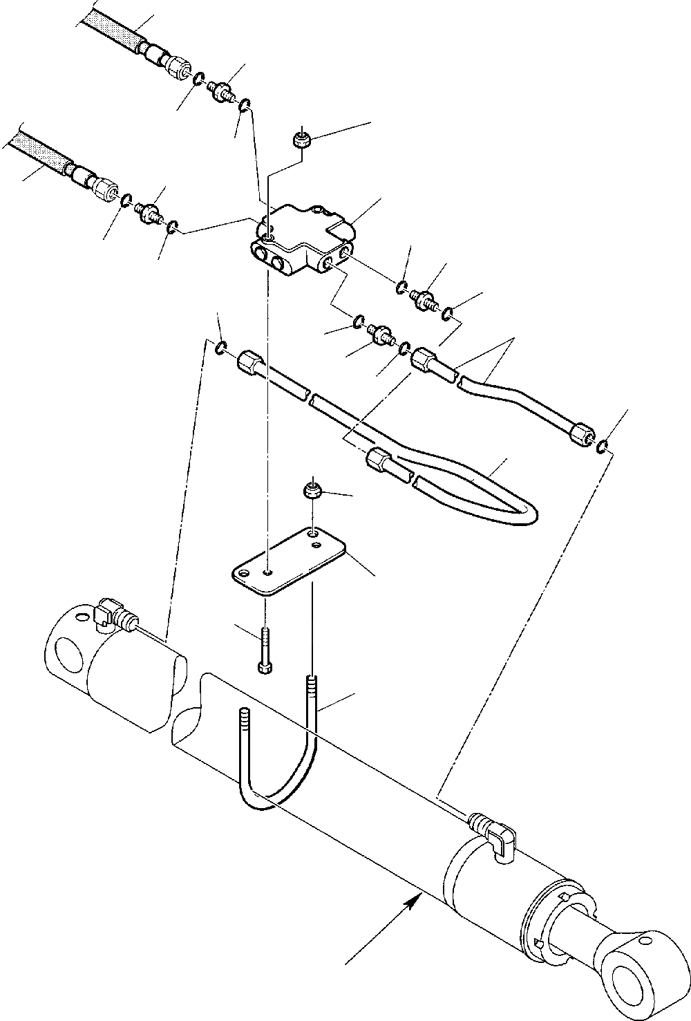 Схема запчастей Komatsu WB97S-2 - ГИДРОЛИНИЯ (ЦИЛИНДР РУКОЯТИ) (КЛАПАН БЕЗОПАСНОСТИ) (ОПЦИОНН.) ГИДРАВЛИКА РАБОЧЕЕ ОБОРУДОВАНИЕ