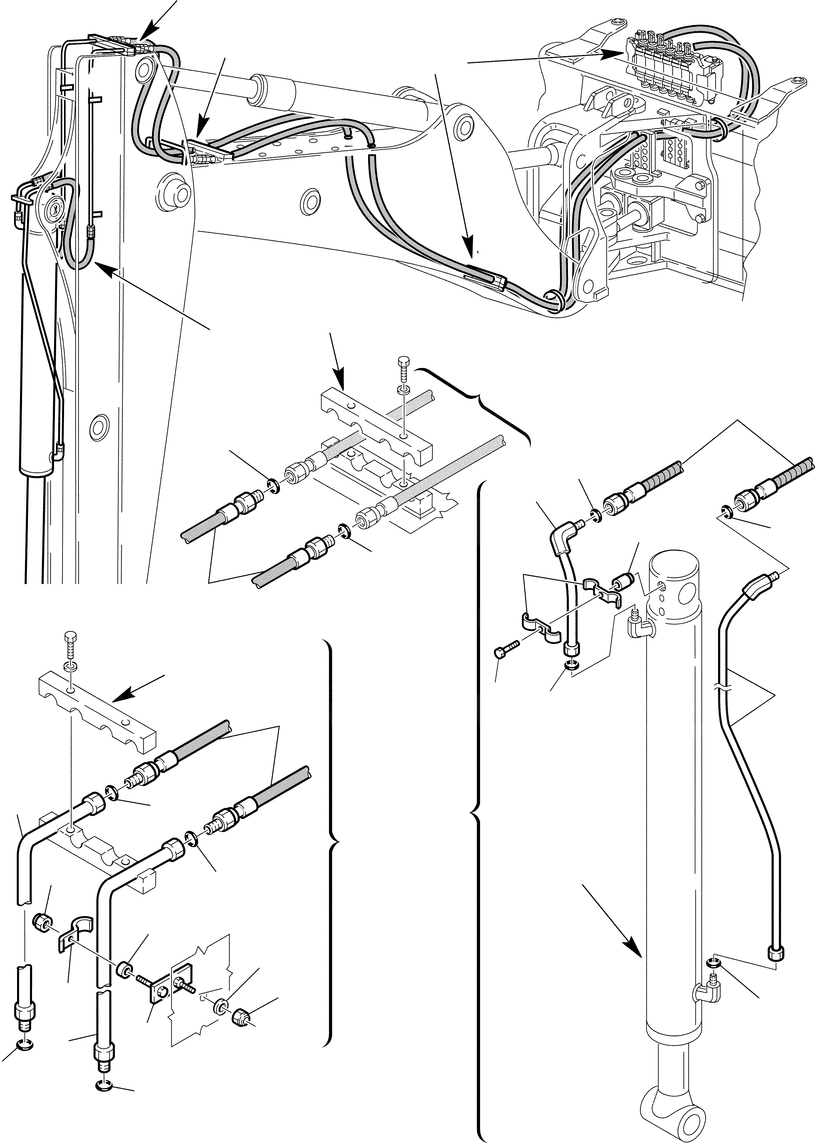 Схема запчастей Komatsu WB97S-2 - ГИДРОЛИНИЯ (ЦИЛИНДР КОВША) (ДЛЯ ТЕЛЕСКОПИЧЕСК. РУКОЯТЬ) ГИДРАВЛИКА РАБОЧЕЕ ОБОРУДОВАНИЕ
