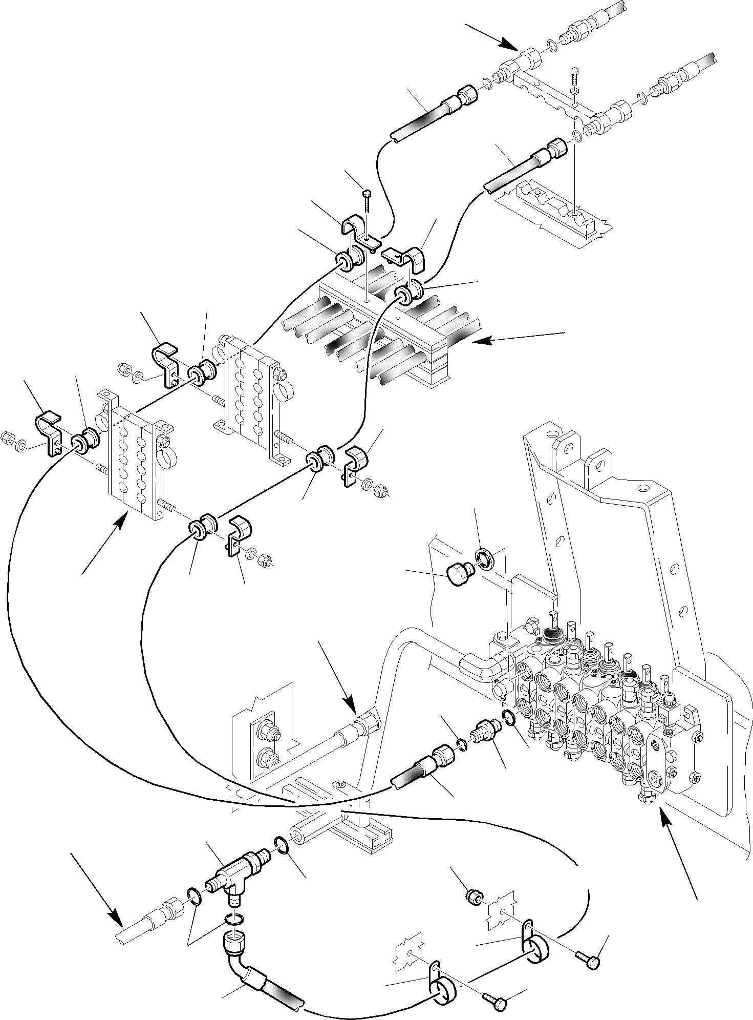 Схема запчастей Komatsu WB97S-2 - ГИДРОЛИНИЯ (МОЛОТ) (/) ГИДРАВЛИКА РАБОЧЕЕ ОБОРУДОВАНИЕ