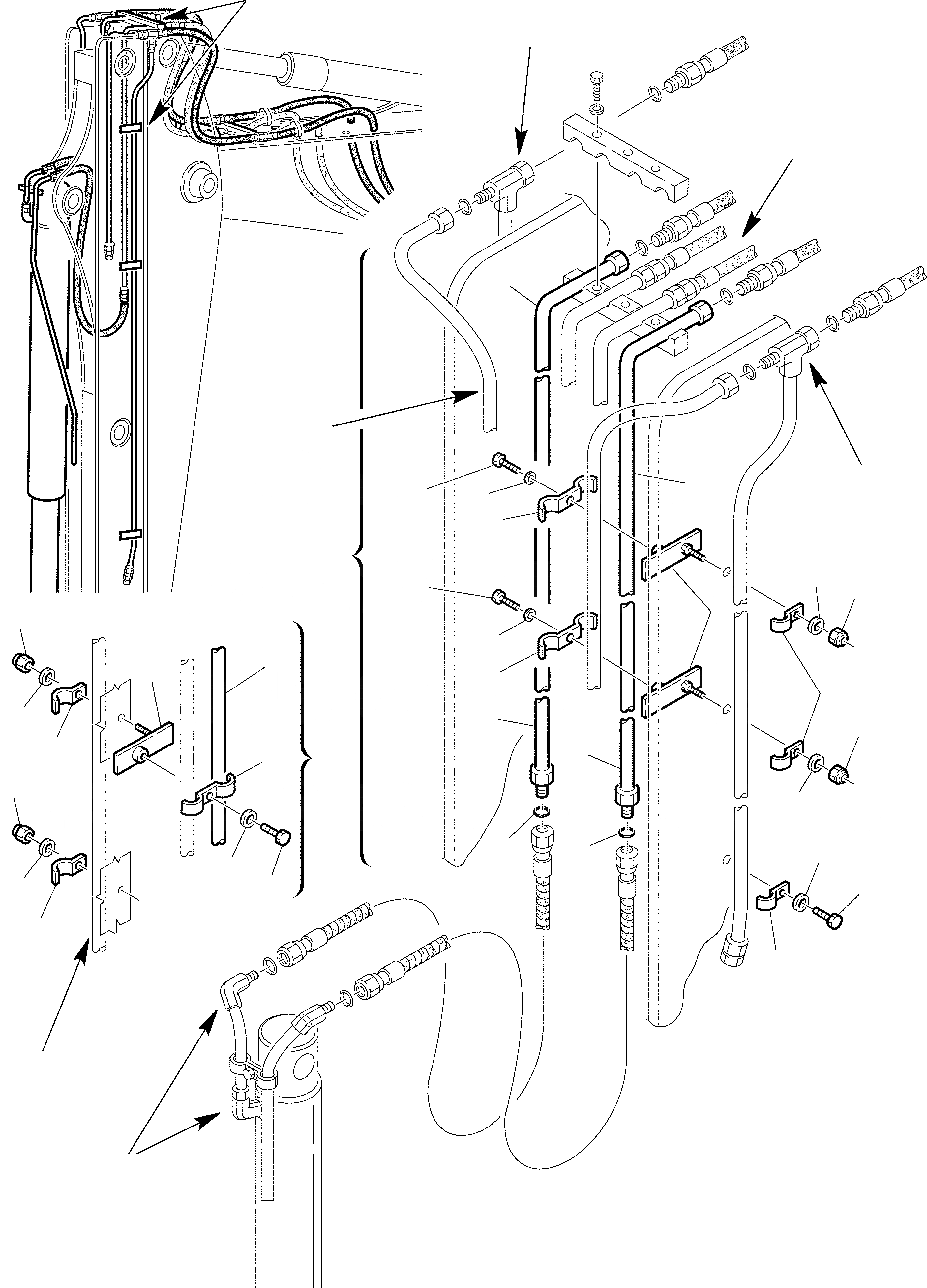 Схема запчастей Komatsu WB97S-2 - ГИДРОЛИНИЯ(ЦИЛИНДР ФИКСИР. РУКОЯТИ)+МОЛОТ+POSITIONABLE КОВШ(/ ГИДРАВЛИКА РАБОЧЕЕ ОБОРУДОВАНИЕ