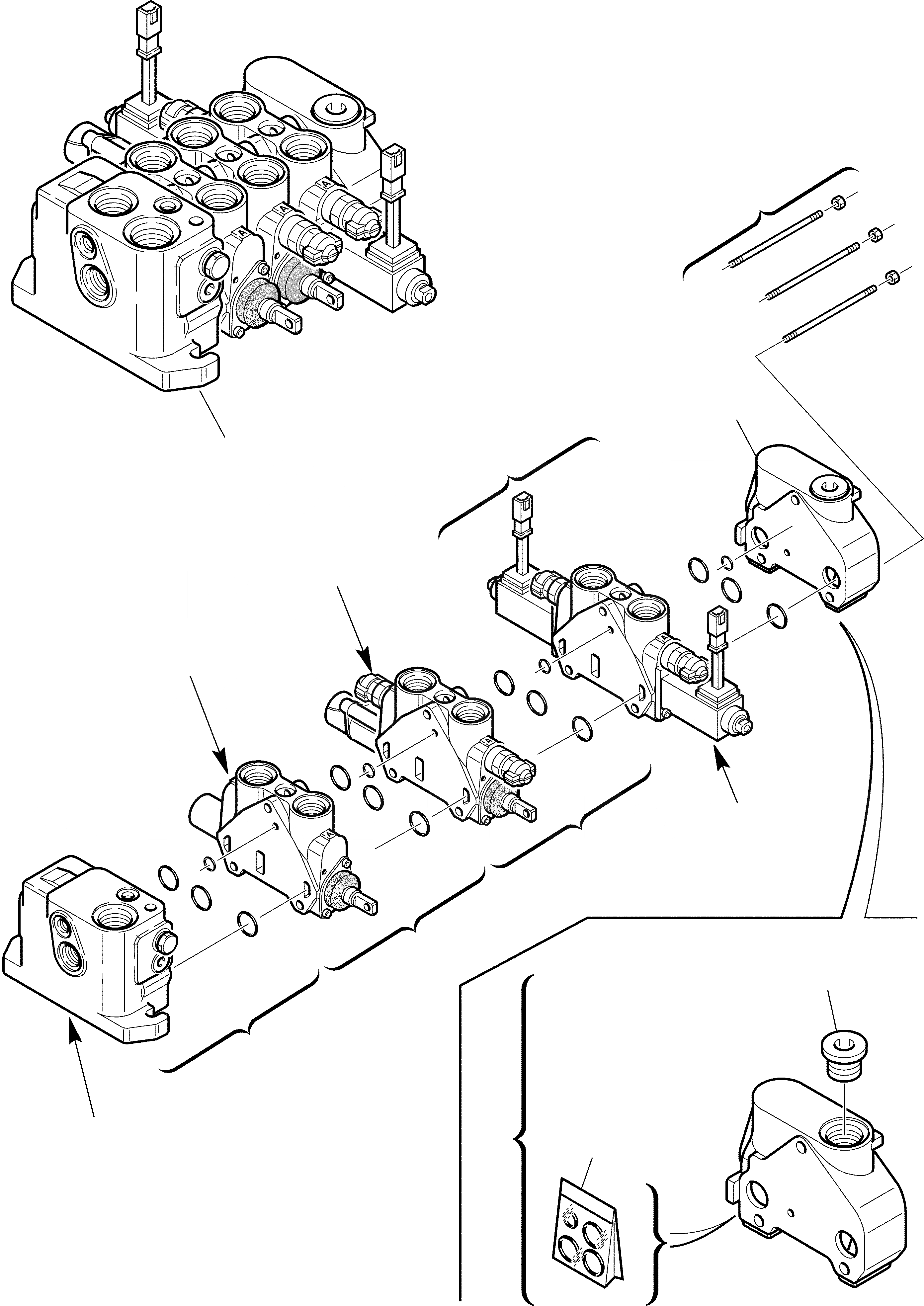 Схема запчастей Komatsu WB97S-2 - УПРАВЛ-Е ПОГРУЗ. КОВШОМ КЛАПАН (ДЛЯ КОВША [4 В 1]) (С ВОЗВРАТ В РАБОЧ. ПОЛОЖ-Е) ГИДРАВЛИКА РАБОЧЕЕ ОБОРУДОВАНИЕ