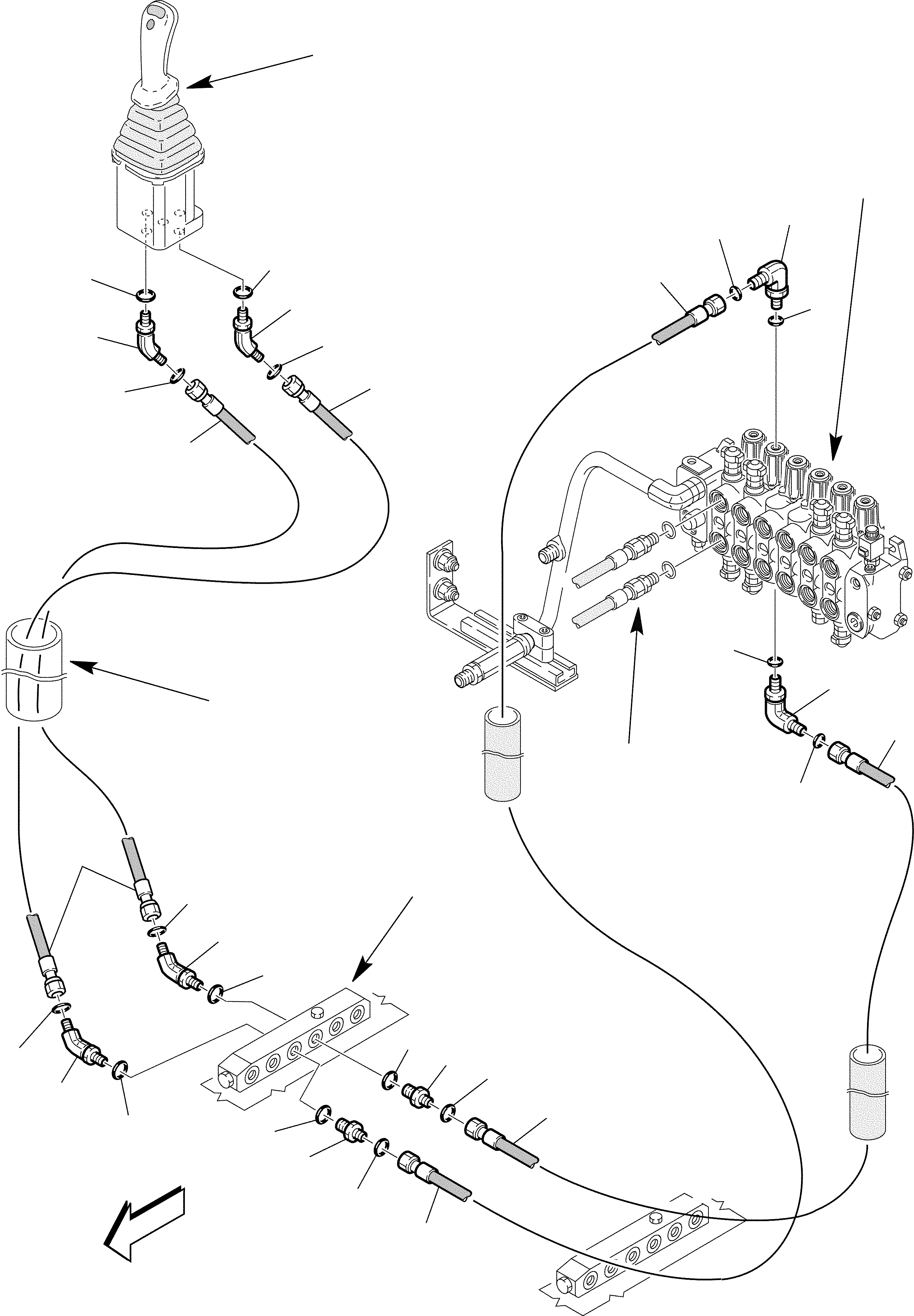 Схема запчастей Komatsu WB97S-2 - ГИДРОЛИНИЯ (ЦИЛИНДР ПОВОРОТА СТРЕЛЫ ЛИНИЯ) (С PPC) (ОПЦИОНН.) ГИДРАВЛИКА РАБОЧЕЕ ОБОРУДОВАНИЕ