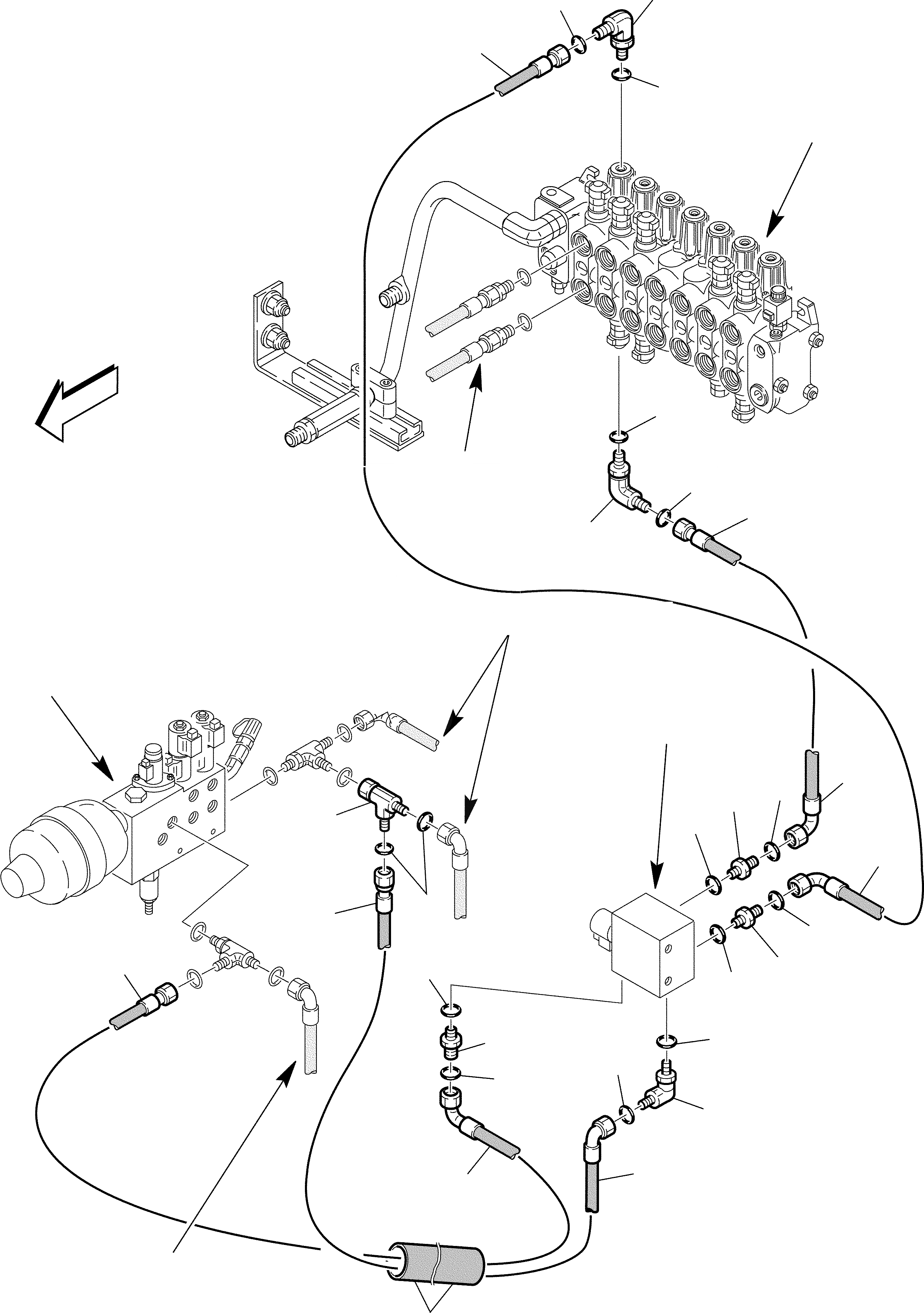 Схема запчастей Komatsu WB97S-2 - ГИДРОЛИНИЯ (ЦИЛИНДР СТРЕЛЫ С БОК. СМЕЩЕНИЕМ) (С PPC) ГИДРАВЛИКА РАБОЧЕЕ ОБОРУДОВАНИЕ