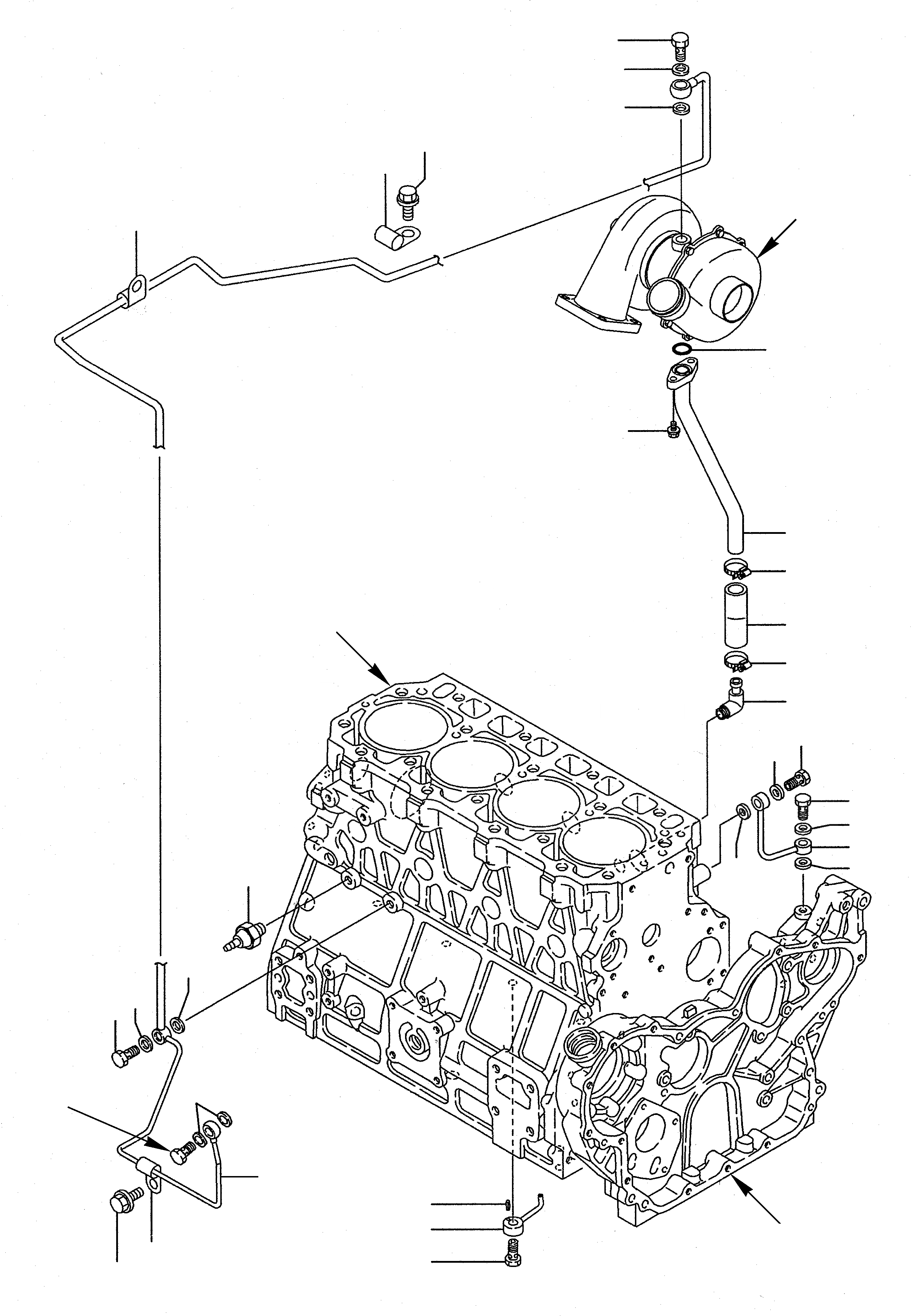 Схема запчастей Komatsu WB98A-2 - СИСТЕМА СМАЗКИ МАСЛ. СИСТЕМА (/) ДВИГАТЕЛЬ