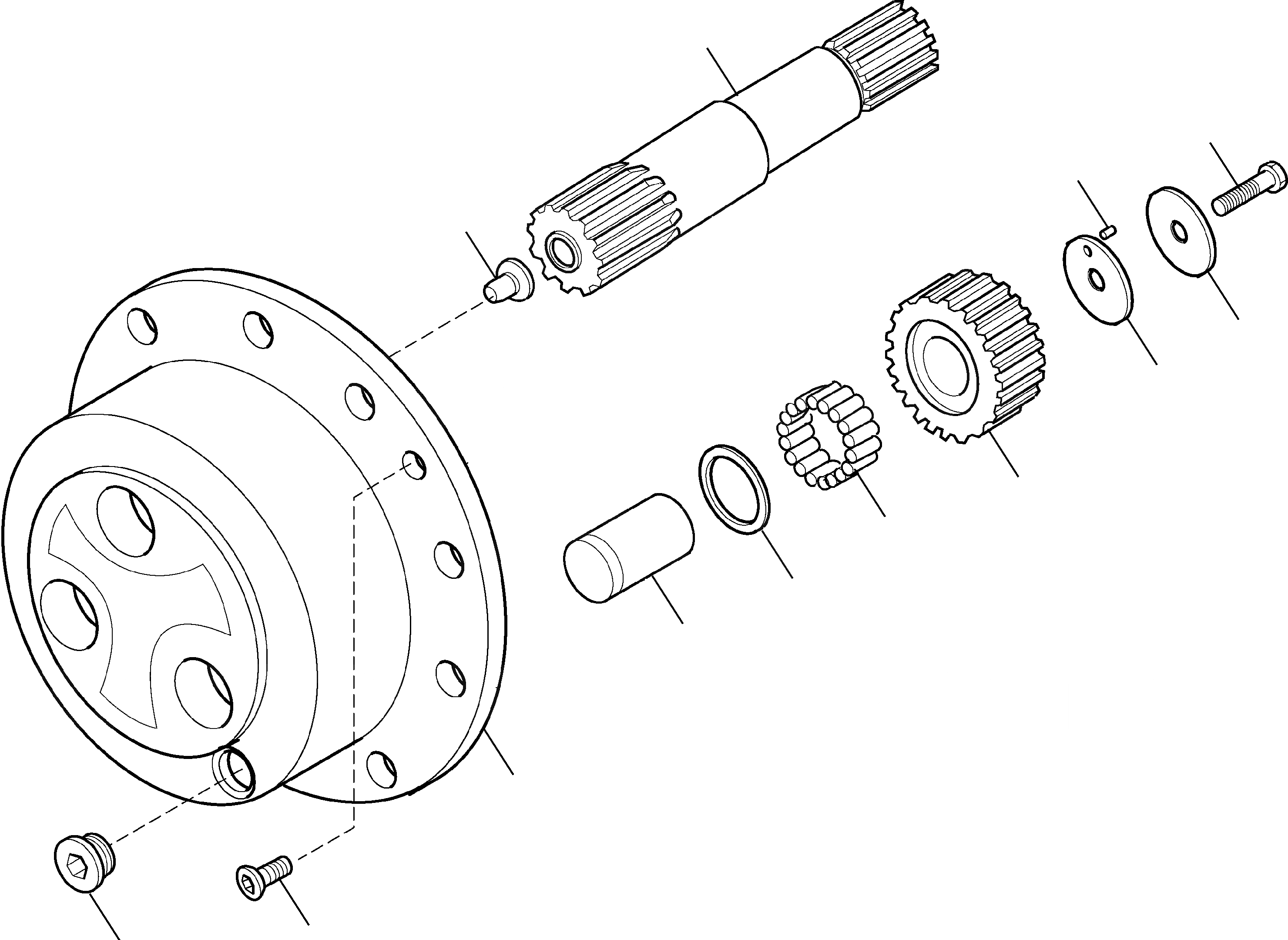 Схема запчастей Komatsu WB98A-2 - ЗАДН. МОСТ (/) РАМА