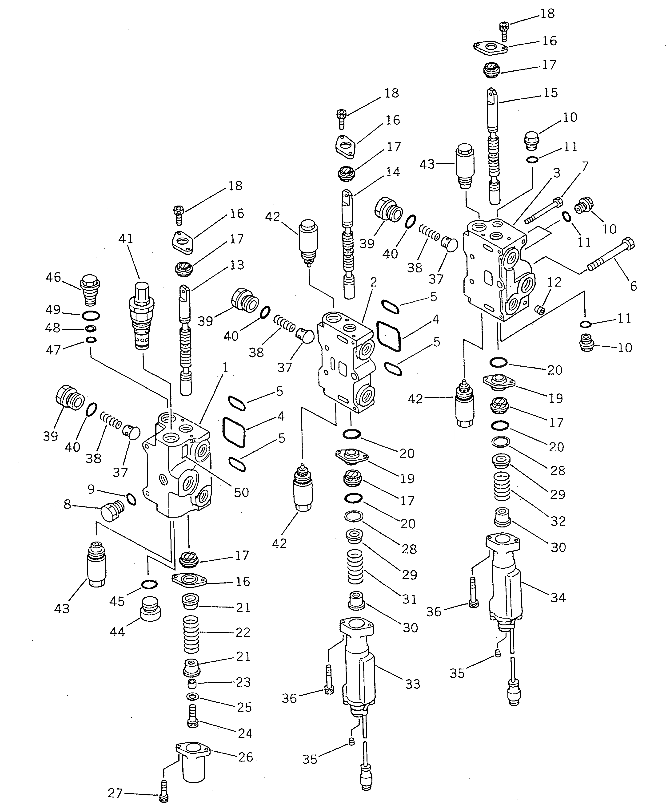 Схема запчастей Komatsu WR11-1 - ГИДРАВЛ УПРАВЛЯЮЩ. КЛАПАН (/) УПРАВЛ-Е РАБОЧИМ ОБОРУДОВАНИЕМ