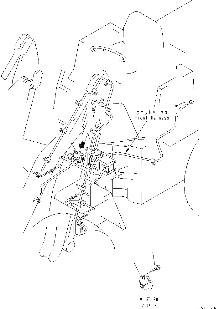 Схема запчастей Komatsu WR11-3 - ЗВУК. СИГНАЛ. ЭЛЕКТРИКА