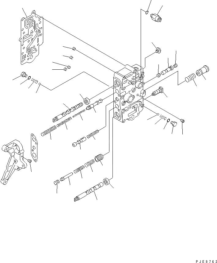 Схема запчастей Komatsu WR11-3 - КЛАПАН УПРАВЛЕНИЯ ТРАНСМИССИЕЙ (/) (НИЖНИЙ КЛАПАН) (/) ГИДРОТРАНСФОРМАТОР И ТРАНСМИССИЯ