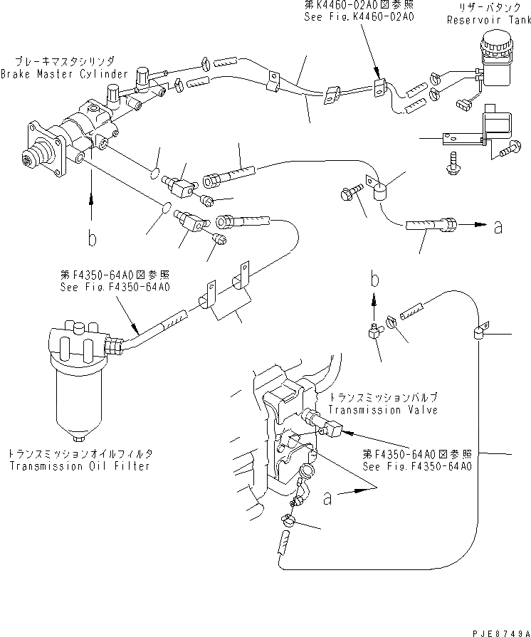 Схема запчастей Komatsu WR11-3 - УПРАВЛ-Е ТОРМОЗОМ (ЛИНИЯ РЕВЕРСИВНОГО БАКА) КАБИНА ОПЕРАТОРА И СИСТЕМА УПРАВЛЕНИЯ