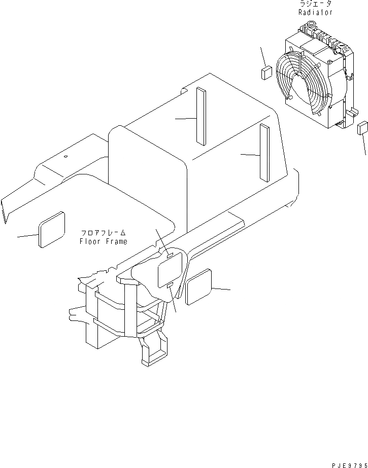 Схема запчастей Komatsu WR11-3 - ЩИТКИ (/) ЧАСТИ КОРПУСА
