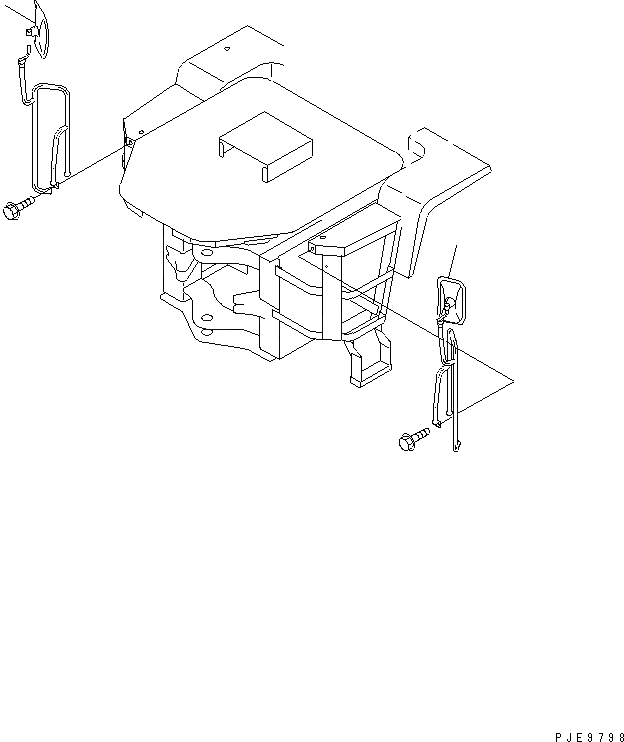 Схема запчастей Komatsu WR11-3 - MIRROR ЧАСТИ КОРПУСА