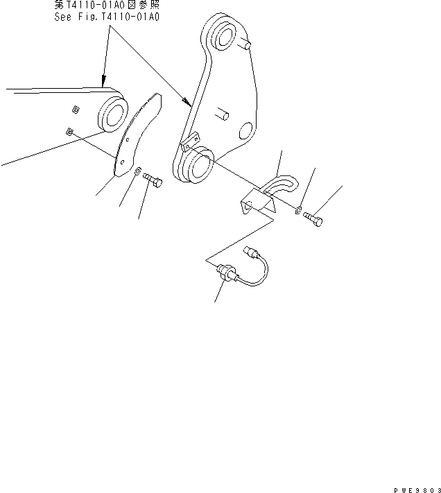 Схема запчастей Komatsu WR11-3 - РУКОЯТЬ И КОЛЕНЧАТЫЙ РЫЧАГ (МЕХАНИЗМ ОСТАНОВКИ СТРЕЛЫ) РАБОЧЕЕ ОБОРУДОВАНИЕ