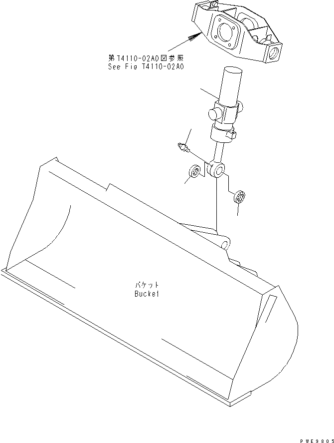 Схема запчастей Komatsu WR11-3 - ГИДРОЦИЛИНДР КОВША РАБОЧЕЕ ОБОРУДОВАНИЕ