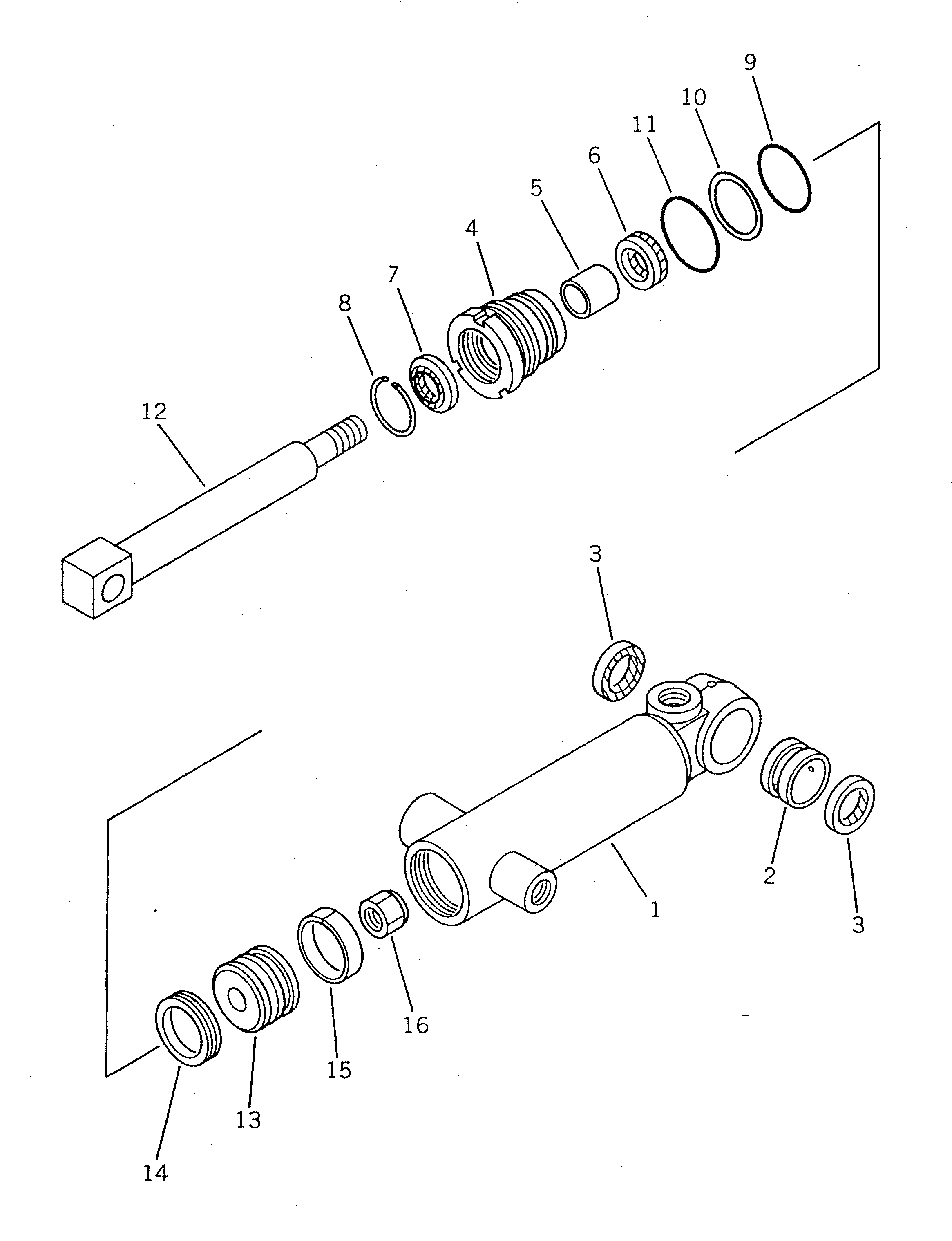 Схема запчастей Komatsu WR11-3 - СОЕДИНИТ. УСТР-ВО БЛОКИР. ЦИЛИНДР ОСНОВН. КОМПОНЕНТЫ И РЕМКОМПЛЕКТЫ