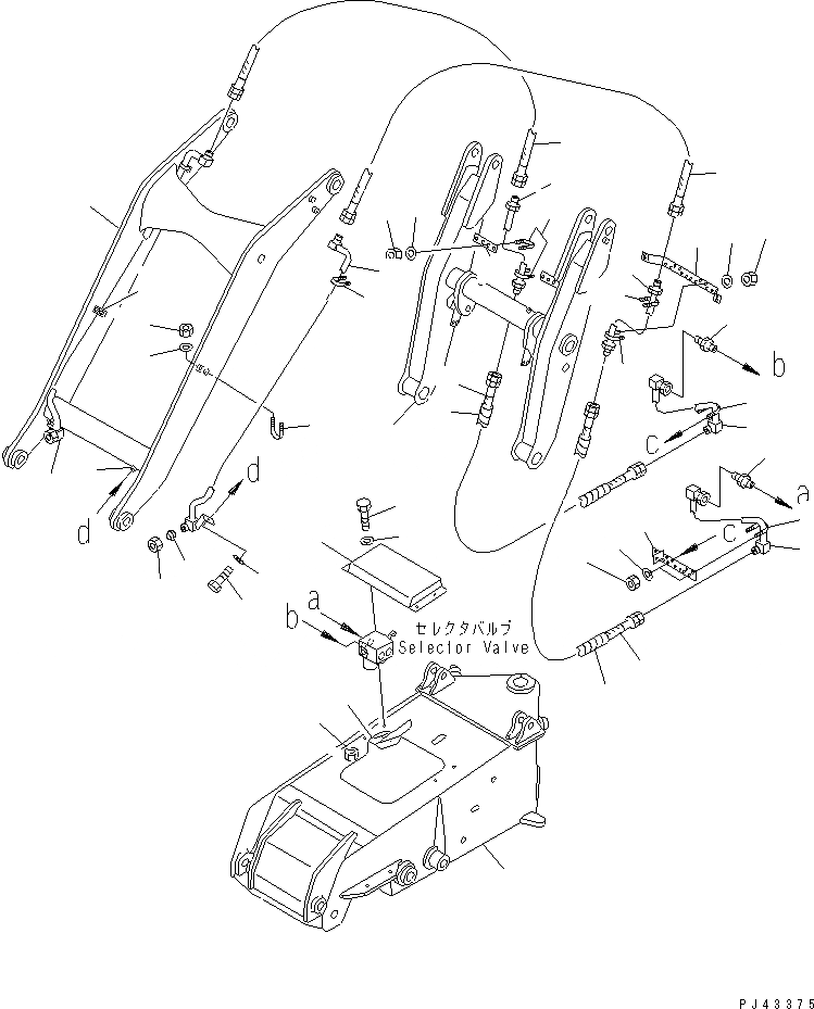 Схема запчастей Komatsu WR11SS-1 - ГИДРОЛИНИЯ (ДЛЯ НАВЕСН. ОБОРУД.) (/) (ДЛЯ ЯПОН.) УПРАВЛ-Е РАБОЧИМ ОБОРУДОВАНИЕМ