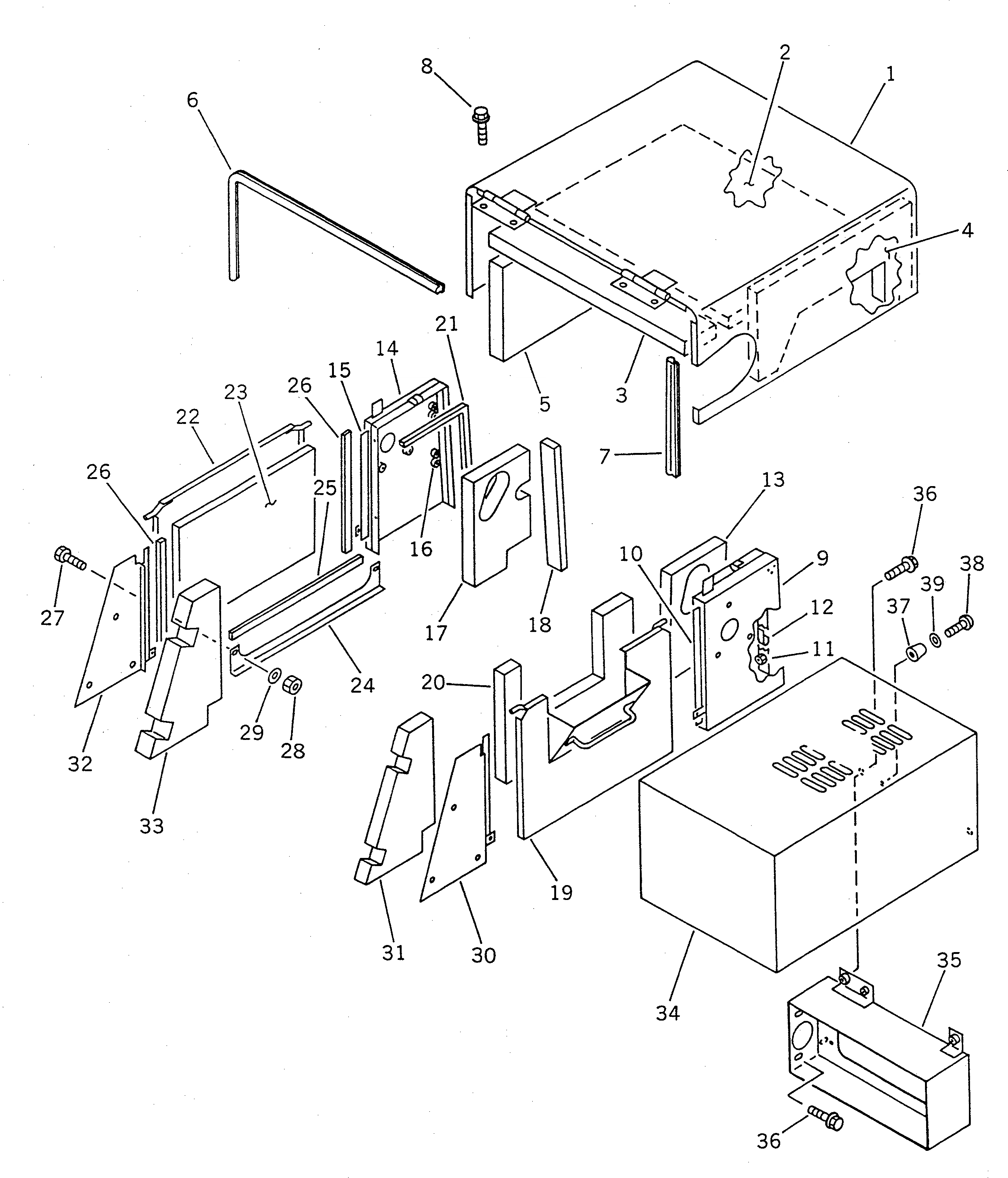 Схема запчастей Komatsu WR8-1 - NOISE ABATEMENT ЧАСТИ (/)(№9-) РАМА И ЧАСТИ КОРПУСА