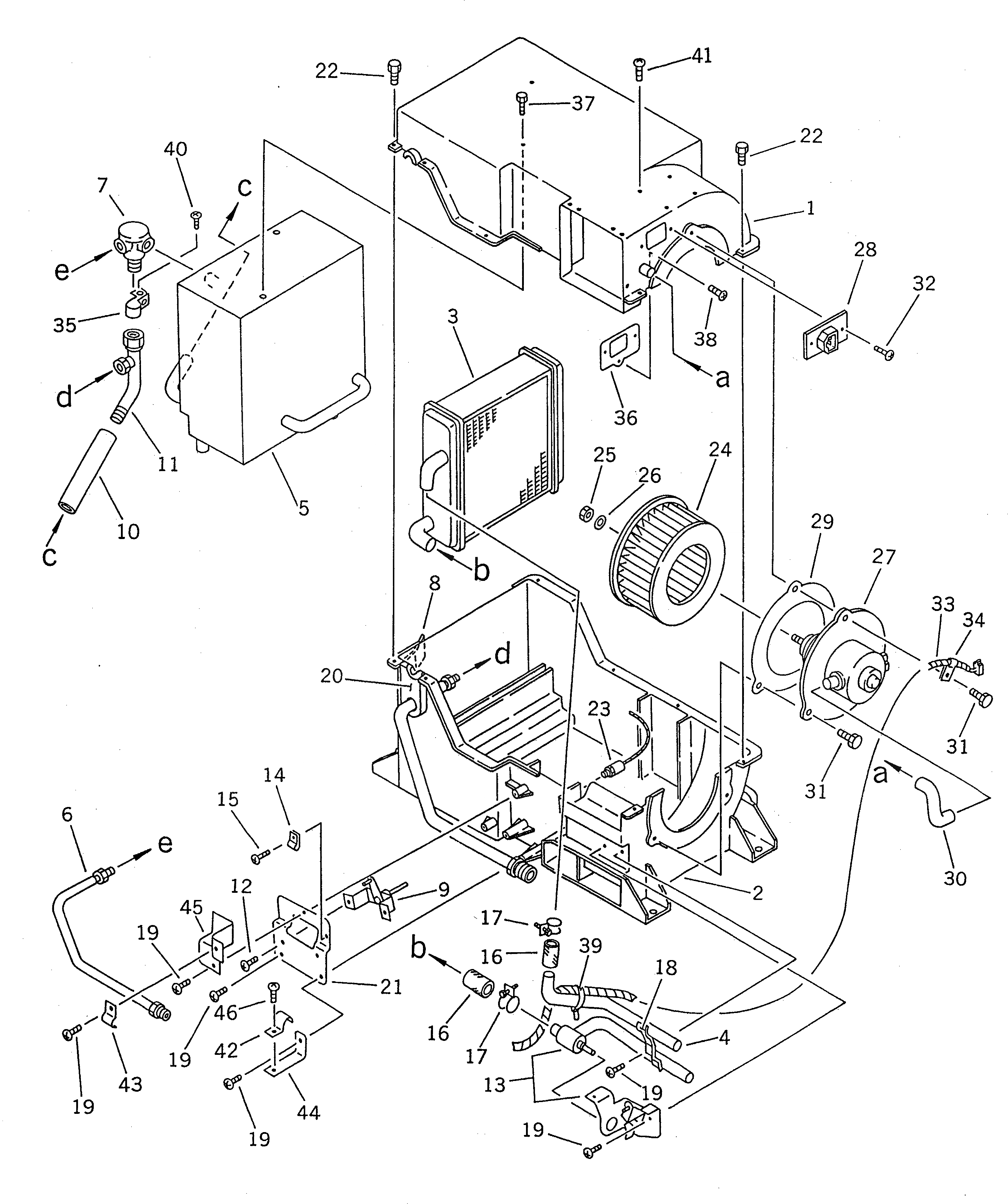 Схема запчастей Komatsu WR8-1 - БЛОК КОНДИЦИОНЕРА (/) РАМА И ЧАСТИ КОРПУСА