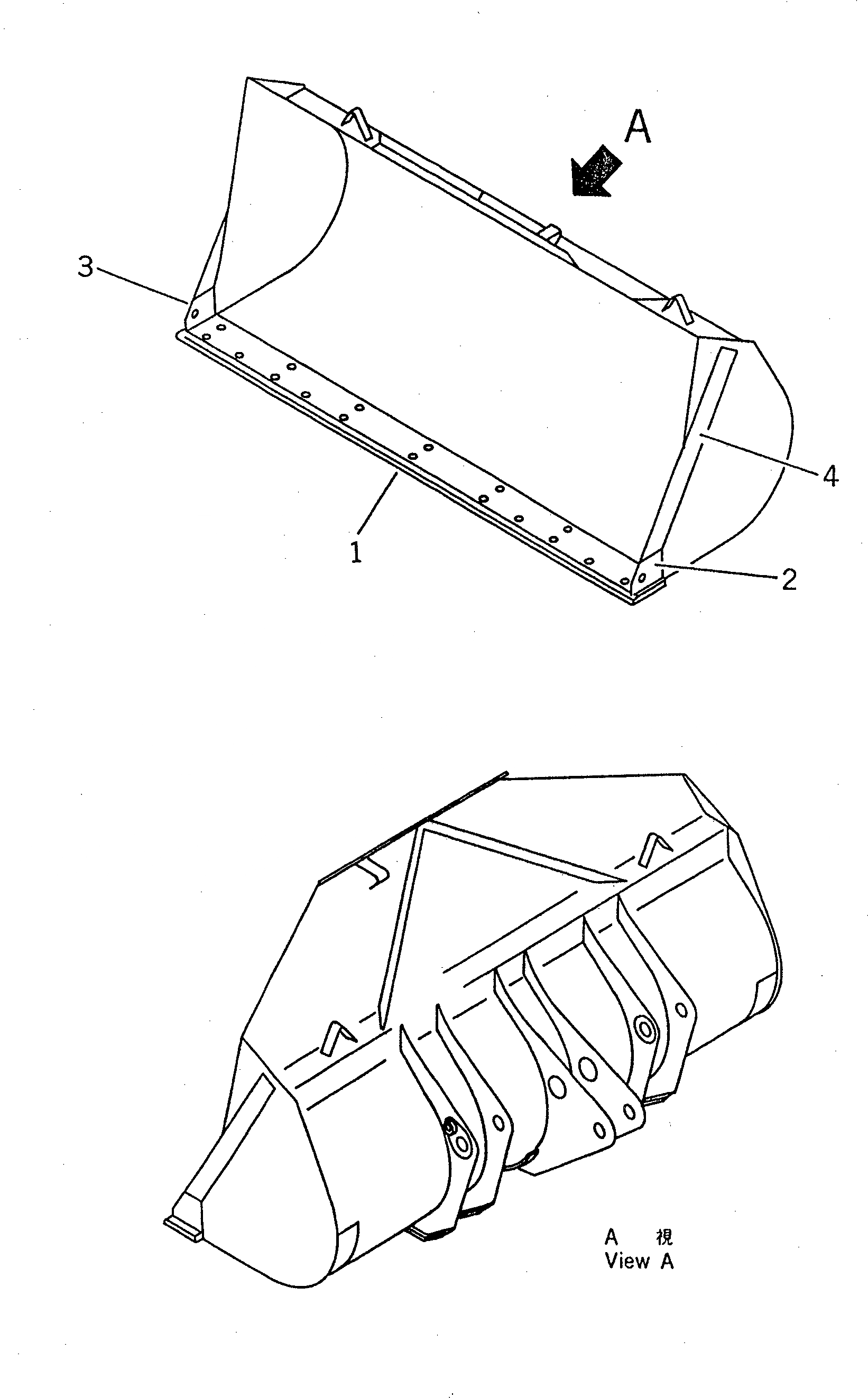 Схема запчастей Komatsu WR8-1 - КОВШ .M (ДЛЯ LIGTH МАТЕРИАЛERIAL) РАБОЧЕЕ ОБОРУДОВАНИЕ