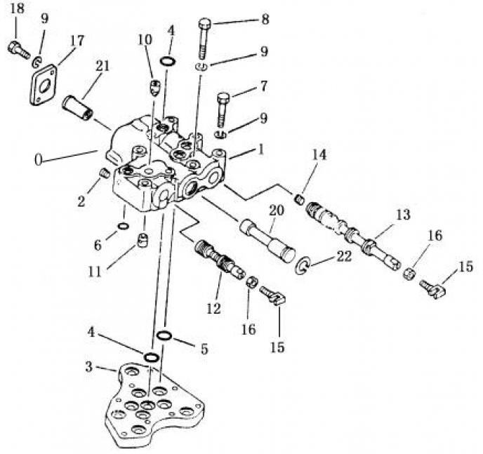 Схема запчастей Shantui SD16-160 - клапан трансмиссии гидротрансформатор, трансмиссия и трубопровод