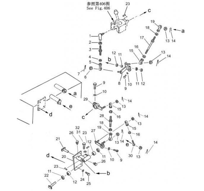 Схема запчастей Shantui SD16-160 - рычаг управления отвалом система управления рабочим оборудованием
