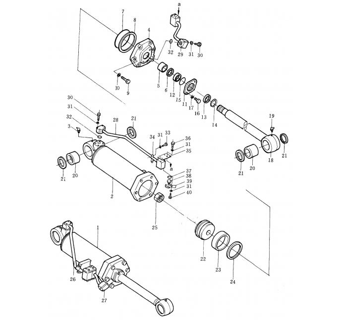 Схема запчастей Shantui SD32-320 - гидроцилиндр подъема рыхлителя система управления рабочим оборудованием