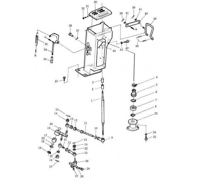 Схема запчастей Shantui SD32-320 - рычаг переключения передач (1/2) преобразователь крутящего момента и трансмиссия