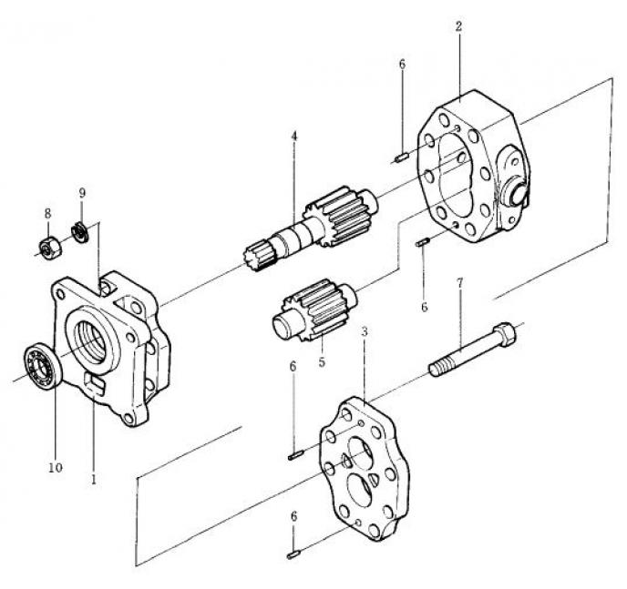 Схема запчастей Shantui SD32-320 - насос трансмиссии преобразователь крутящего момента и трансмиссия