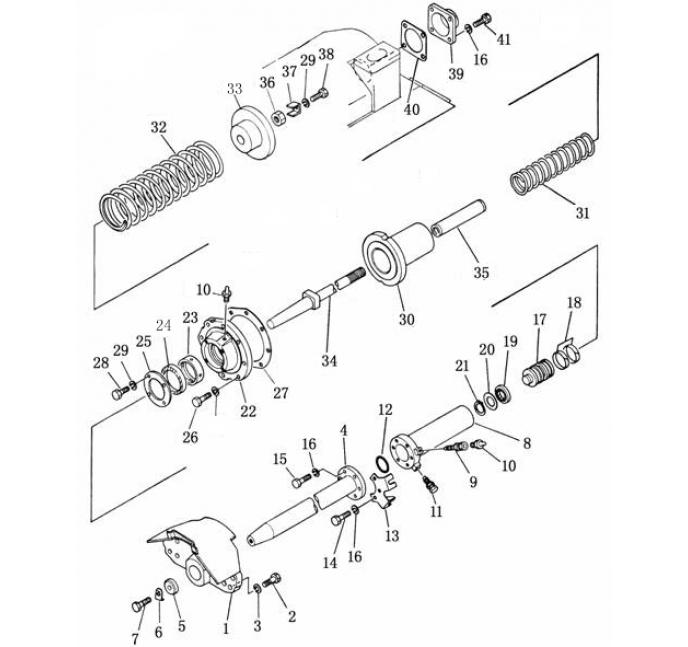 Схема запчастей Shantui SD22-220 - натяжное устройство ходовая система