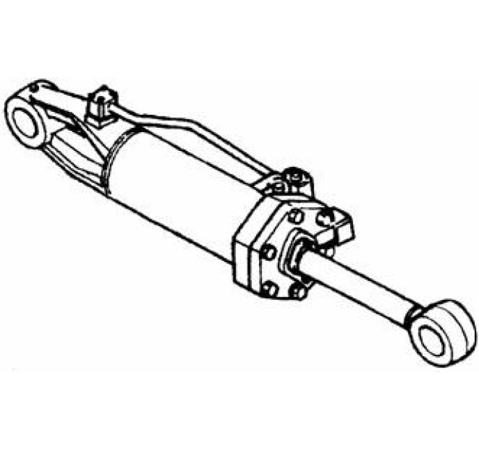 Схема запчастей Shantui SD22-220 - гидроцилиндр наклона однозубого рыхлителя система управления рабочим оборудованием