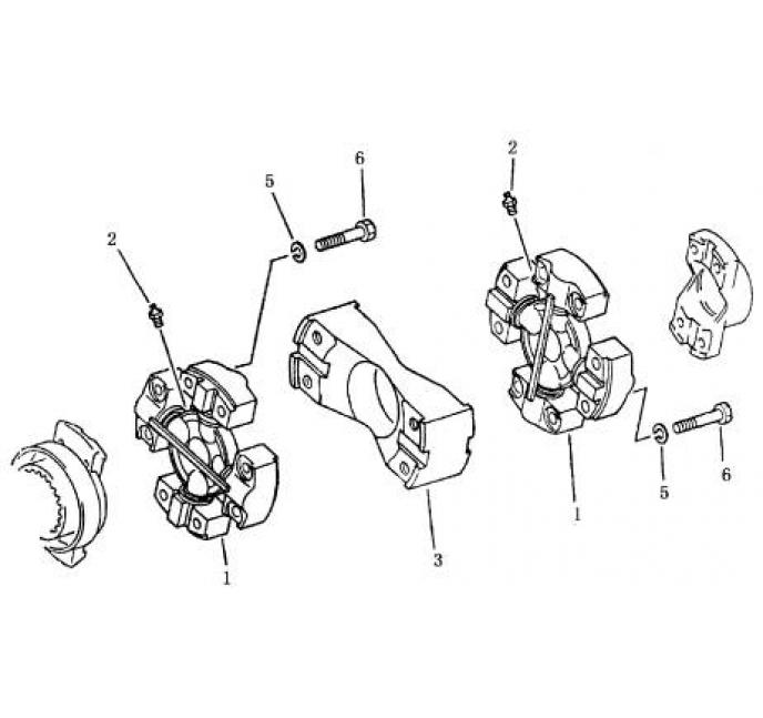 Схема запчастей Shantui SD13-130 - универсальный шарнир в сборе гидротрансформатор, трансмиссия и трубопровод