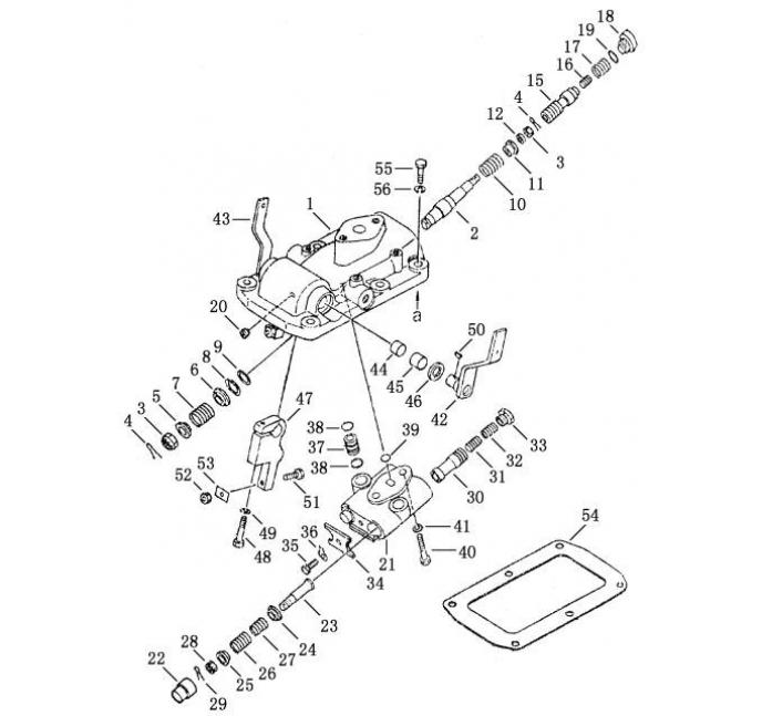 Схема запчастей Shantui SD13-130 - клапан управления коробка рулевого механизма и конечная передача