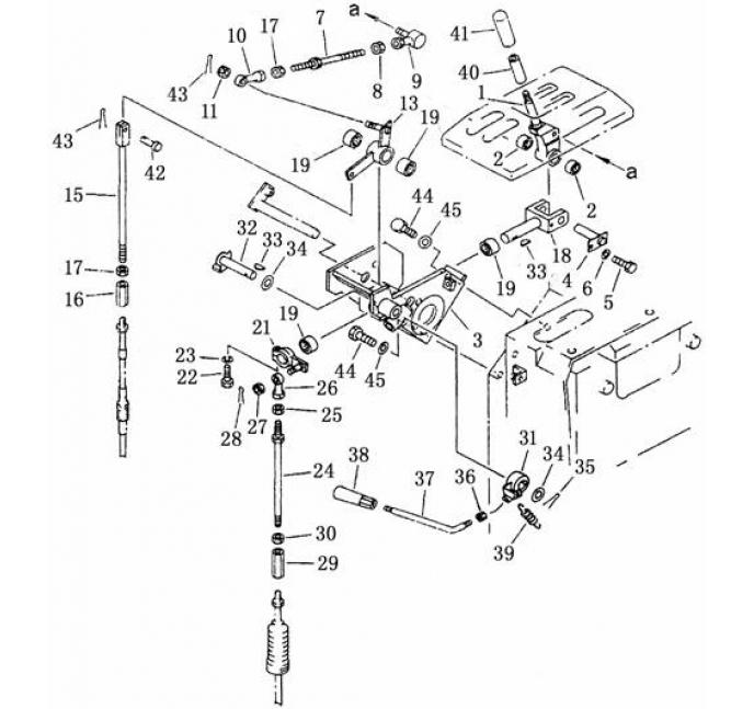 Схема запчастей Shantui SD22-220 - рычаг регулирования скорости гидротрансформатор, трансмиссия и трубопровод