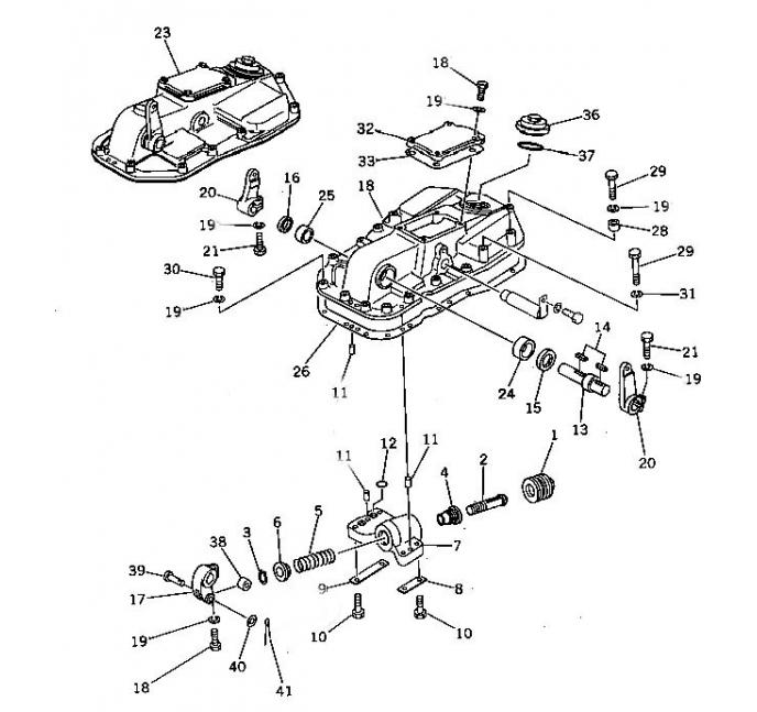 Схема запчастей Shantui SD32-320 - усилитель тормозов система рулевого управления и конечная передача