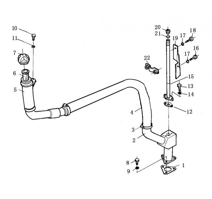 Схема запчастей Shantui SD32-320 - щуп и трубопровод система рулевого управления и конечная передача