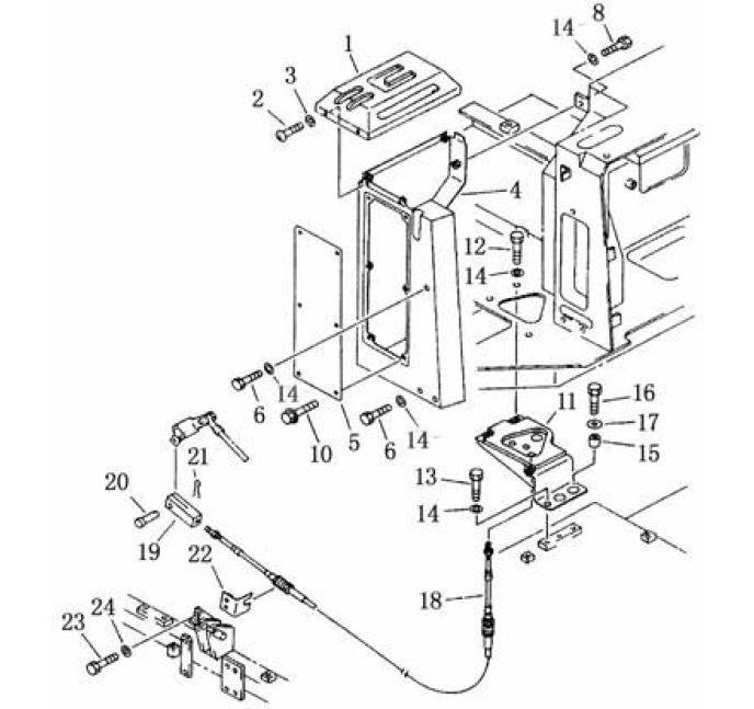 Схема запчастей Shantui SD22-220 - шатун регулирования скорости (2/3) гидротрансформатор, трансмиссия и трубопровод