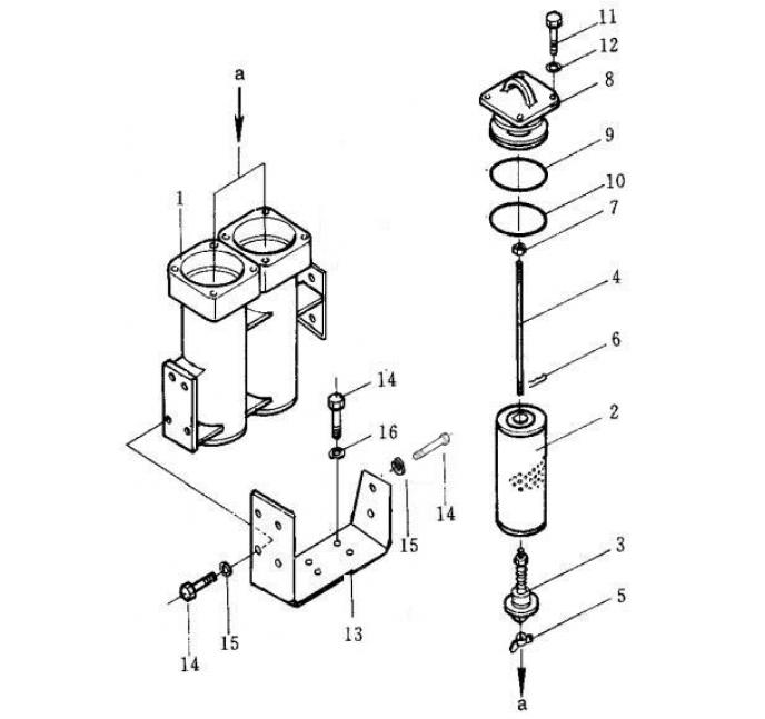 Схема запчастей Shantui SD32-320 - фильтр тонкой очистки топлива преобразователь крутящего момента и трансмиссия
