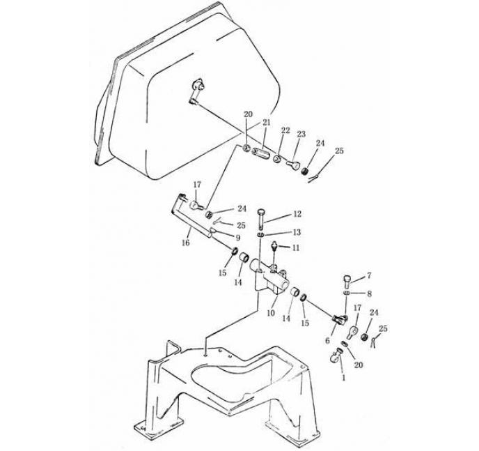 Схема запчастей Shantui SD22-220 - система управления отвалом система управления рабочим оборудованием