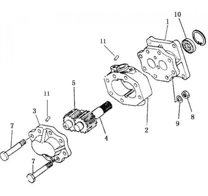 Схема запчастей Shantui SD16-160 - насос трансмиссии гидротрансформатор, трансмиссия и трубопровод