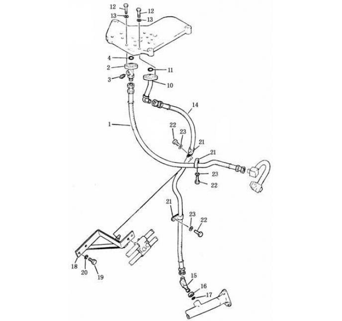 Схема запчастей Shantui SD22-220 - гидравлика система управления рабочим оборудованием
