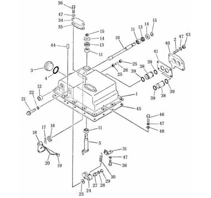 Схема запчастей Shantui SD22-220 - клапан трансмиссии гидротрансформатор, трансмиссия и трубопровод