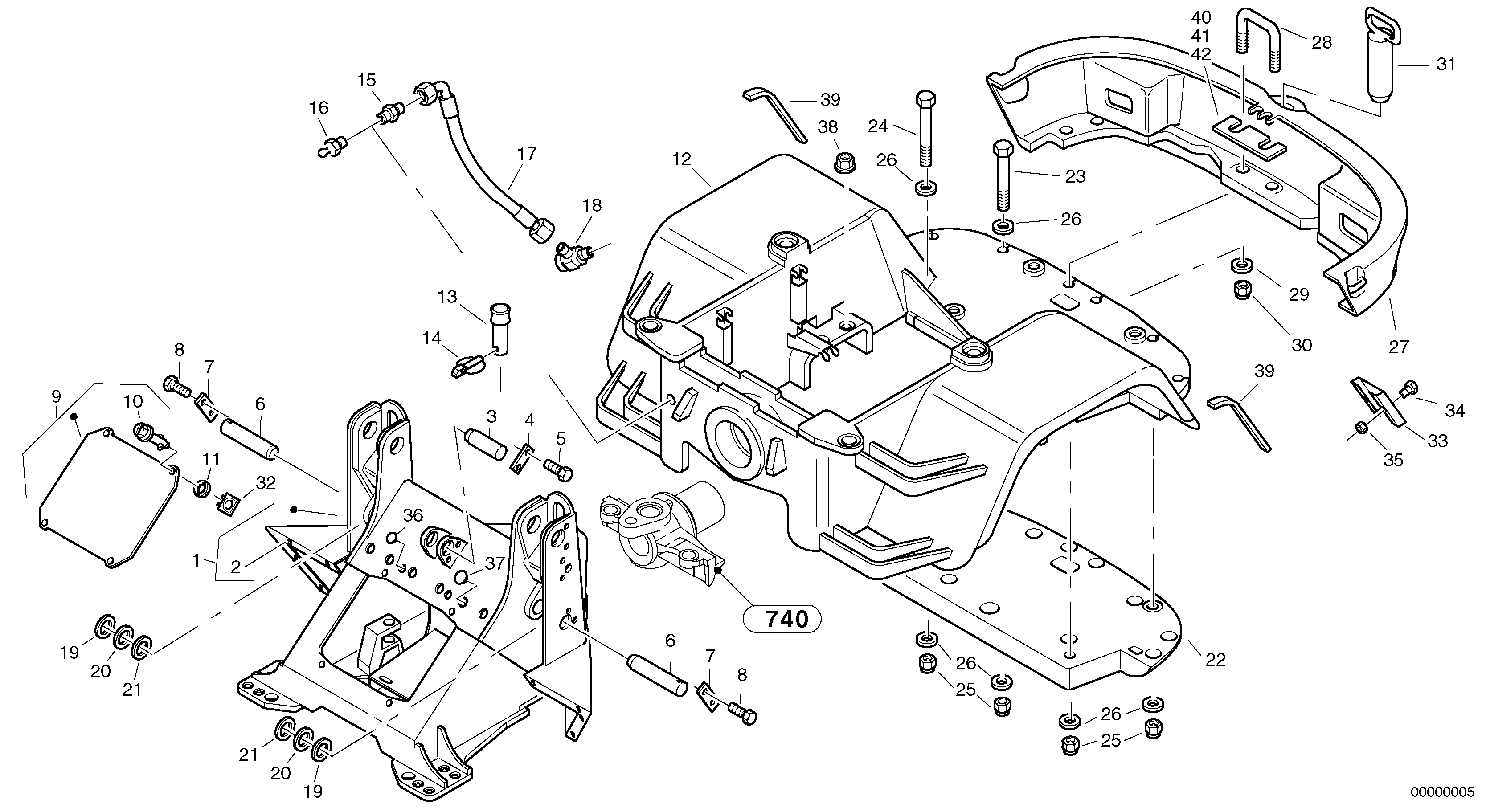 Схема запчастей Volvo L32 TYPE 184 SER NO - 2200 - 31567 Frame 