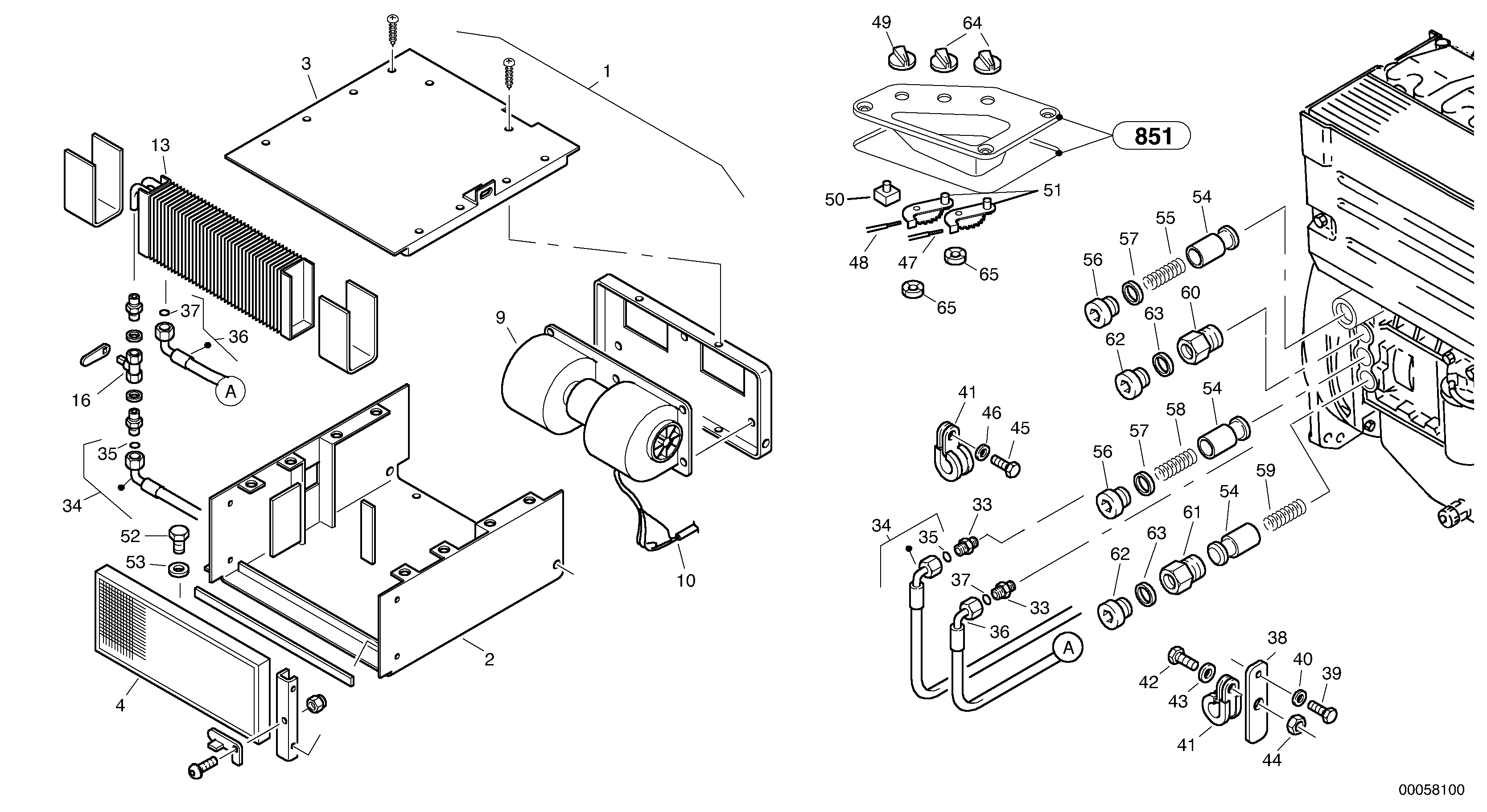 Схема запчастей Volvo L35 TYPE 186, 188, 189 SER NO - 2200 - 24959 Heater 