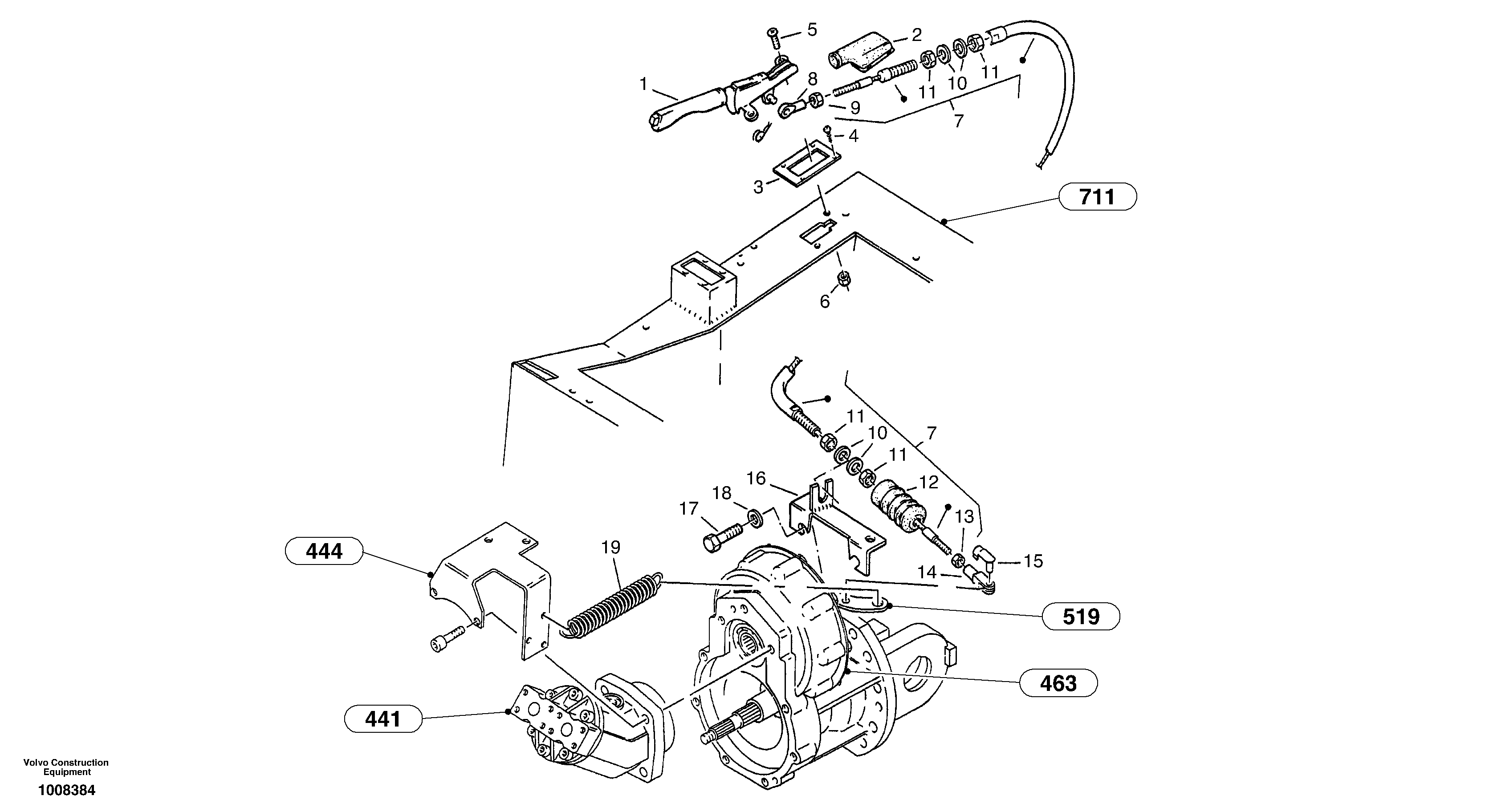Схема запчастей Volvo ZL302C SER NO 2404001 - - 32239 Hand brake 