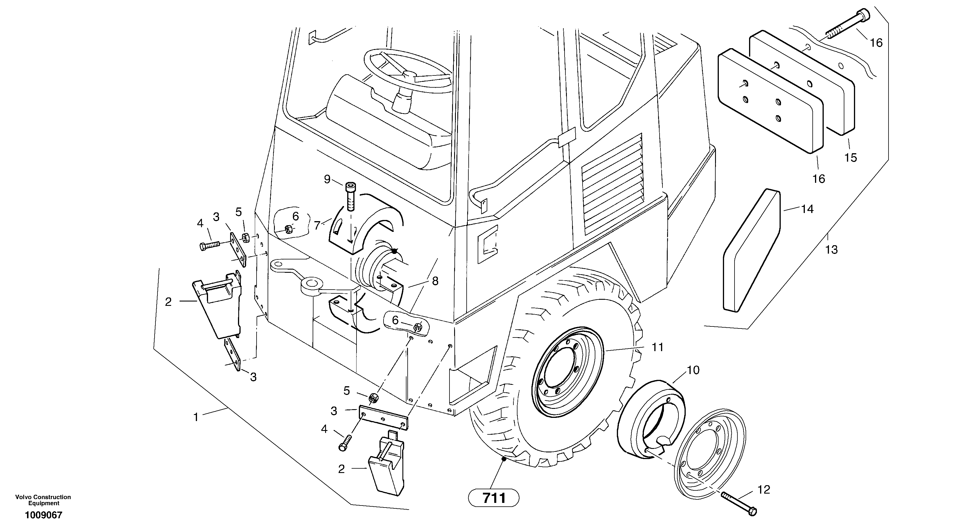 Схема запчастей Volvo ZL302C SER NO 2404001 - - 32248 Противовесы 