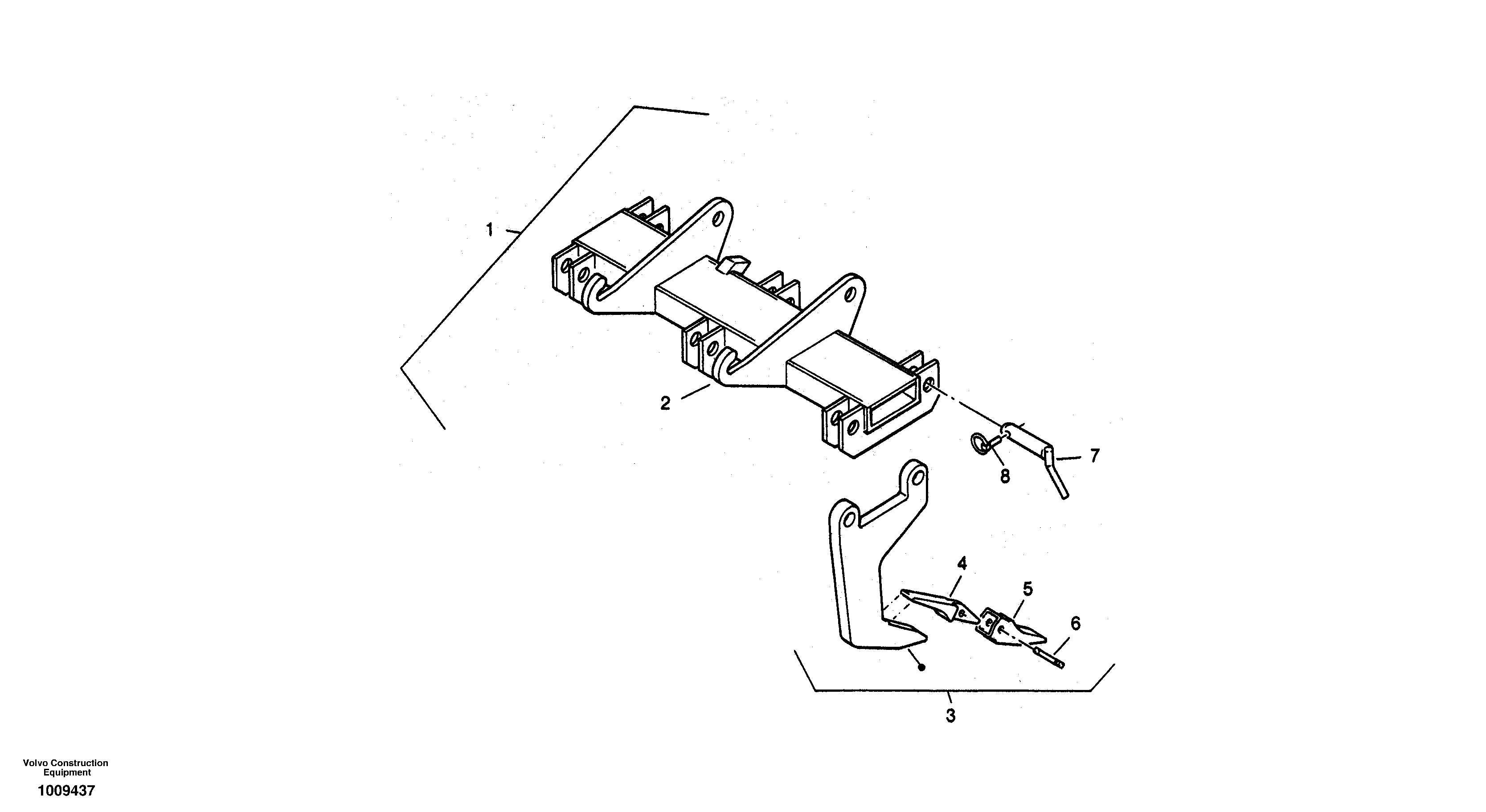 Схема запчастей Volvo ZL302C SER NO 2404001 - - 35509 Scarifier 