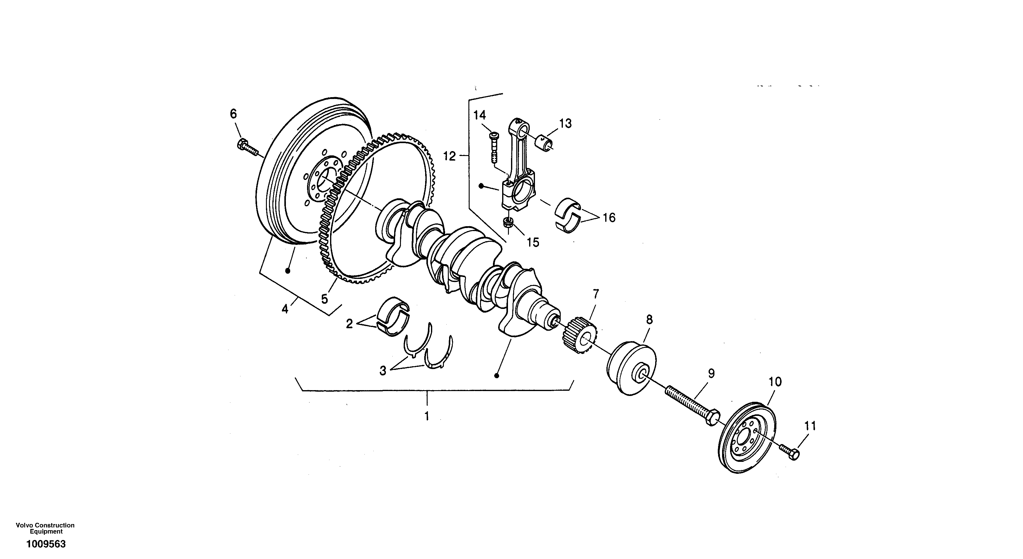 Схема запчастей Volvo ZL502C SER NO 0503001 - - 2791 Коленчатый вал (коленвал) 