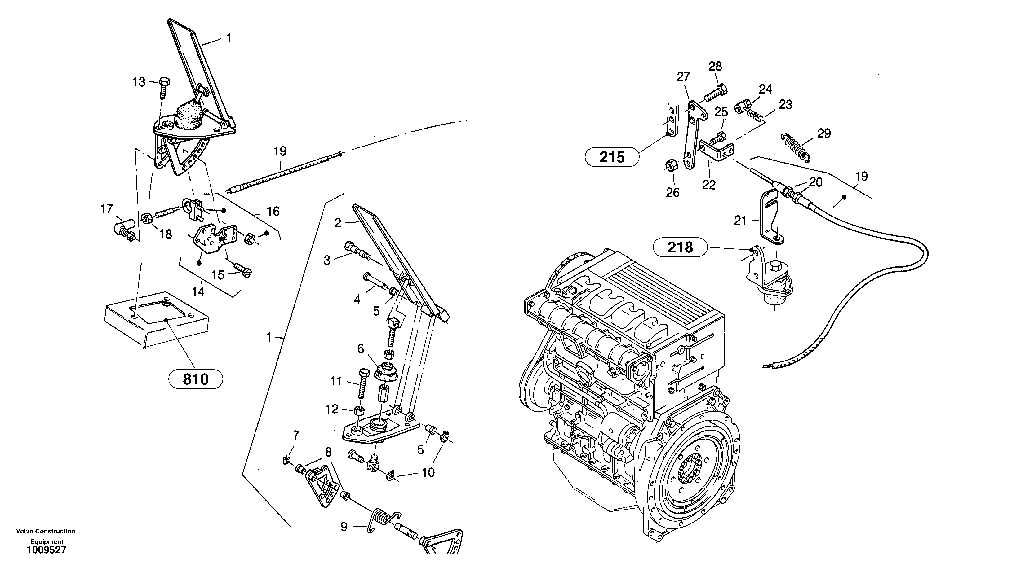 Схема запчастей Volvo ZL502C SER NO 0503001 - - 3204 Speed control 